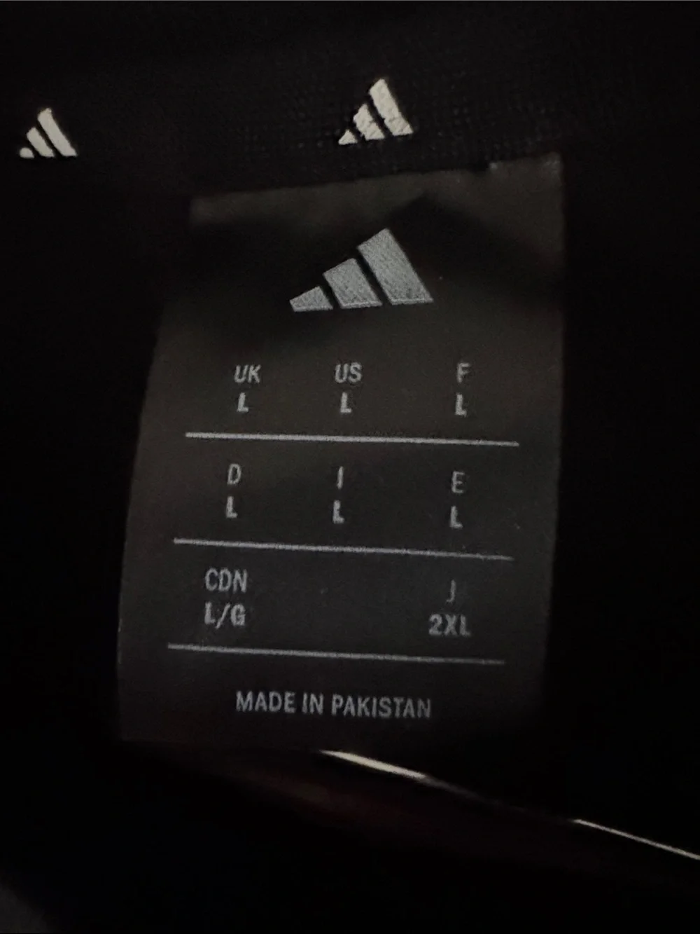 adidas Black Tee with Small White Logo